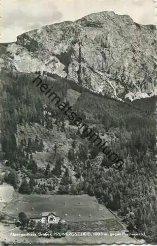 Alpengasthaus Gruber - Preinergscheid gegen Preinerwand - Foto-Ansichtskarte - Verlag P. Ledermann Wien