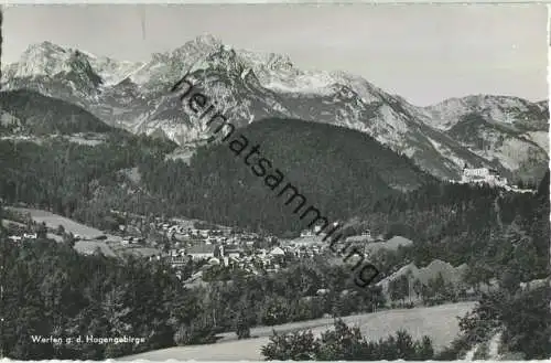 Werfen gegen das Hagengebirge - Foto-Ansichtskarte - Verlag C. Jurischek Salzburg