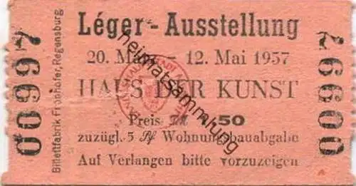 Deutschland - München - Haus der Kunst - Léger Ausstellung 1957 - Eintrittskarte