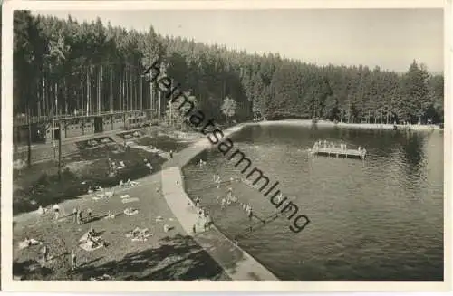 Isny - Waldschwimmbad - Foto-Ansichtskarte - Verlag Gebr. Metz Tübingen