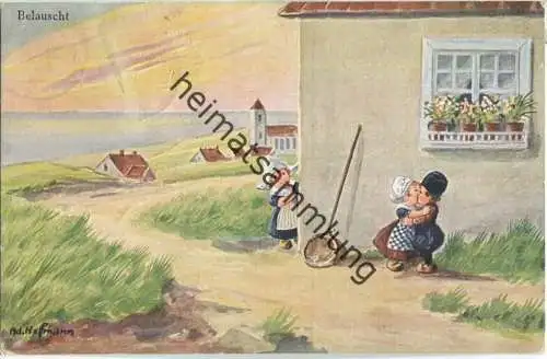 Belauscht - signiert Ad. Hoffmann