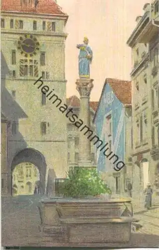 Seilerbrunnen in der Marktgasse - Offizielle Postkarte des Verkehrsvereins der Stadt Bern