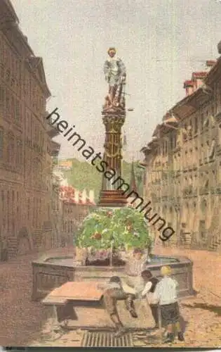 Gerechtigkeitsbrunnen in der Gerechtigkeitsgasse - Offizielle Postkarte des Verkehrsvereins der Stadt Bern
