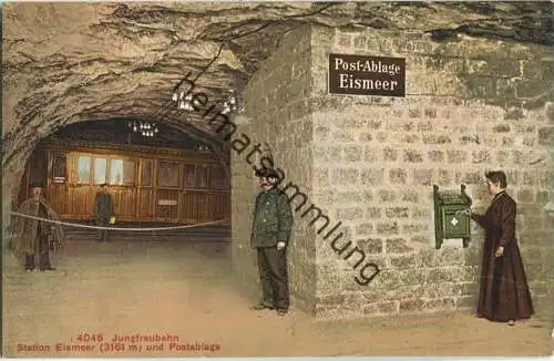 Jungfraubahn - Station Eismeer und Postablage - Edition Photoglob Zürich