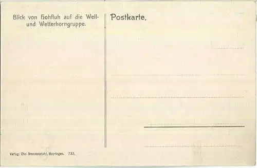 Engelhörner - Blick von Hohfluh auf die Well- und Wetterhorngruppe - Verlag Chr. Brennenstuhl Meyringen