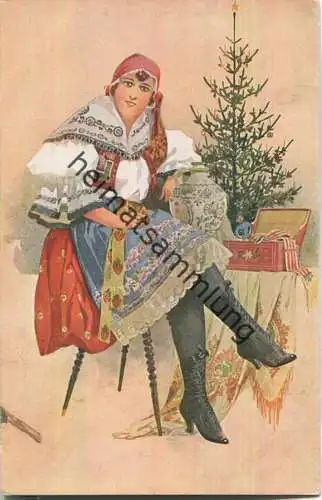 Vesele Vanoce! - Weihnachtsgrüsse - Künstlerkarte K. Simünka