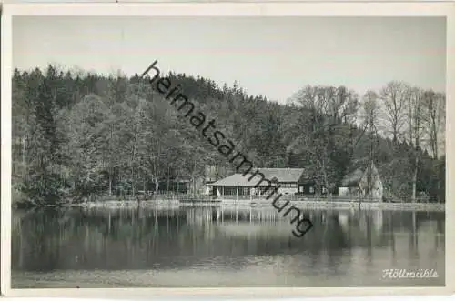 Penig - Höllmühle - Foto-Ansichtskarte - Posthilfstellenstempel: Chursdorf über Burgstädt