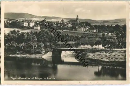 Dippoldiswalde mit Talsperre Malter - Foto-Ansichtskarte - Verlag Paul Quase Dippoldiswalde