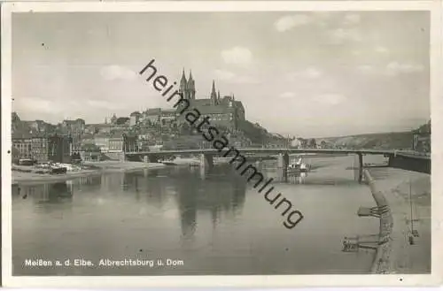 Meissen - Albrechtsburg und Dom - Foto-Ansichtskarte - Verlag Brück & Sohn Meissen