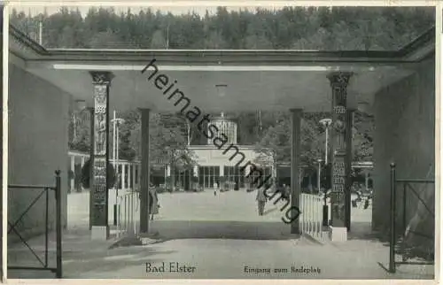 Bad Elster - Eingang zum Badeplatz - Verlag Löffler & Co. Greiz