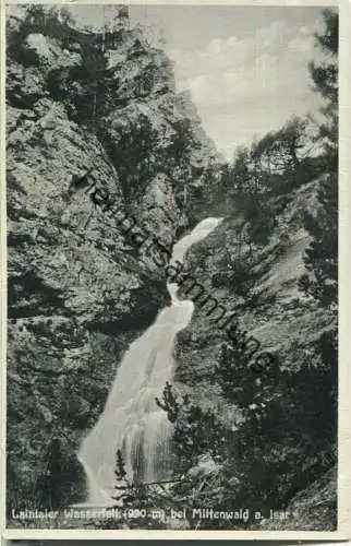 Laintaler Wasserfall bei Mittenwald - Verlag A. Irl Hofphotograph Mittenwald