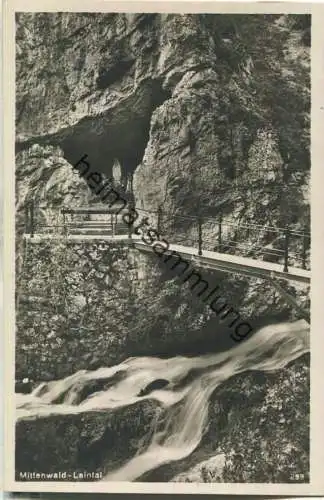 Mittenwald-Laintal - Foto-Ansichtskarte - Verlag Rudolf Rudolphi Garmisch-Partenkirchen