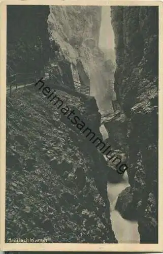 Breitachklamm - Oberstdorf-Tiefenbach - Verlag J. Heimhuber Hofphotograph Sonthofen 1912