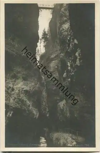 Partnachklamm - Eiserner Steg - Foto-Ansichtskarte - Verlag Hans Huber München
