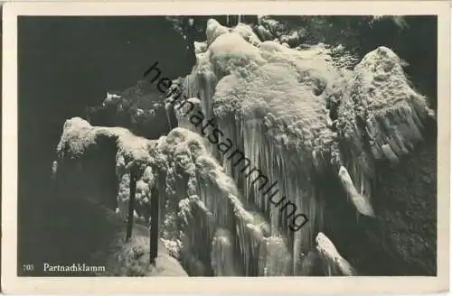 Partnachklamm - Foto-Ansichtskarte - Verlag B. Johannes Inh. F. Beckert Partenkirchen