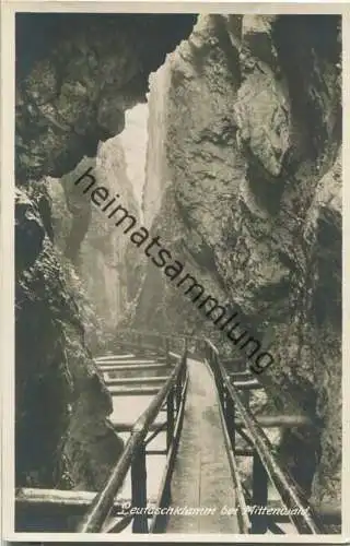 Leutaschklamm bei Mittenwald - Foto-Ansichtskarte - Verlag Ottmar Zieher München