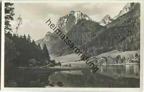 Der Hintersee bei Berchtesgaden - Foto-Ansichtskarte - Verlag Karl Ermisch Berchtesgaden 20er Jahre