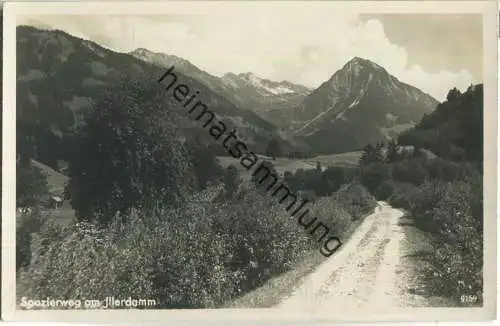 Spazierweg am Illerdamm - Foto-Ansichtskarte