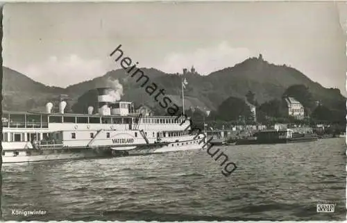 Königswinter - Dampfer Vaterland - Foto-Ansichtskarte - Verlag Jos. Kessel Niederdollendorf