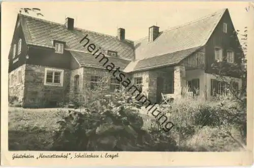 Schellerhau - Gästeheim Henriettenhof - Foto-Ansichtskarte - Verlag W. Kenne Dresden 1956