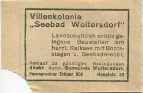 Deutschland - Woltersdorf - Woltersdorfer Strassenbahn - Fahrschein - Fasanenstrasse Bahnhof Rahnsdorf - Wolterdorfer Sc