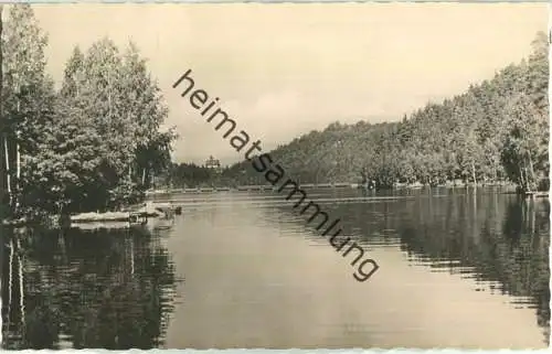 Talsperre Kriebstein mit Burg Kriebstein - Foto-Ansichtskarte - VEB Bild und Heimat Reichenbach 1960