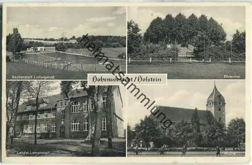 Hohenwestedt - Landwirtschaftliche Lehranstalt - Badeanstalt - Kirche - Ehrenmal - Verlag P. Krebs Hohenwestedt