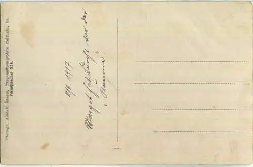 Mädchen mit Schultüte - Foto-Ansichtskarte - Photographische Anstalt Graetz Truppenübungsplatz Zeithain 1917