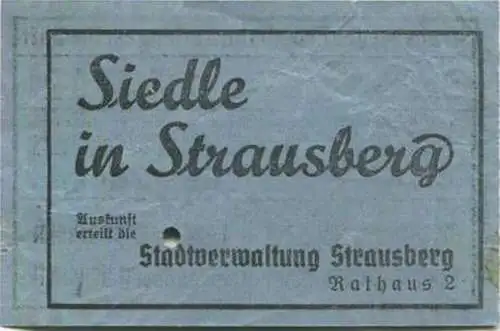 Deutschland - Strausberg - Strausberger Eisenbahn Aktiengesellschaft - Ganze Strecke Fahrschein RM 0.30