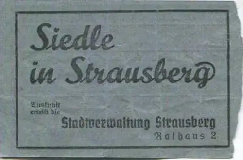 Deutschland - Strausberg - Strausberger Eisenbahn Aktiengesellschaft - Ganze Strecke Fahrschein RM 0.30