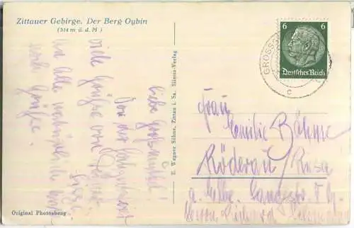 Der Oybin - Foto-Ansichtskarte - Verlag E. Wagner Zittau