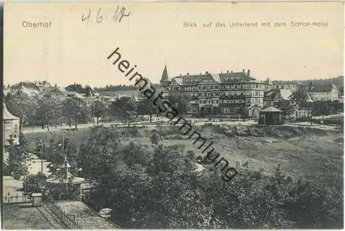 Oberhof - Blick auf das Unterland mit dem Schloss-Hotel - Verlag Reinicke und Rubin Dresden 1912