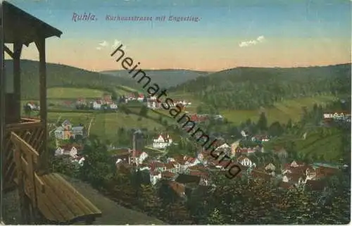 Ruhla - Kurhausstrasse mit Engestieg - Verlag A. Grimm Gotha