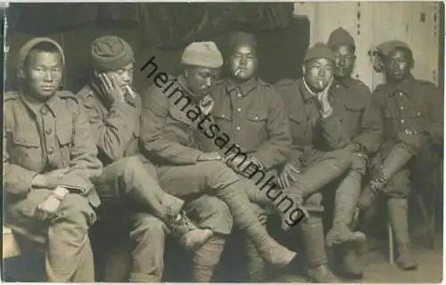 Gefangenenlager Münster - Kriegsgefangene - Foto-Ansichtskarte ca. 1915