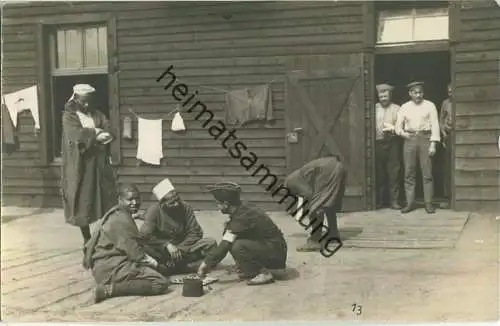 Gefangenenlager Münster - Spiel - Foto-Ansichtskarte ca. 1915