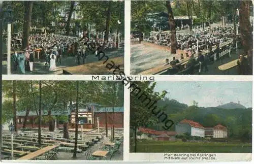 Mariaspring bei Göttingen mit Blick auf Ruine Plesse - Verlag H. A. Sechting Nörten ca. 1910