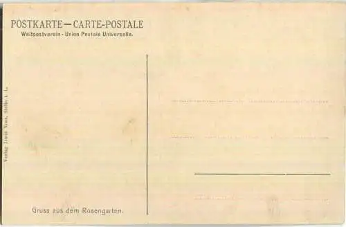 Gruss aus dem Rosengarten - Verlag Louis Voss Stelle ca. 1910