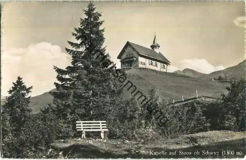 Kapelle auf Stoos ob Schwyz - Foto-Ansichtskarte - Verlag Hugo Kopp Zürich