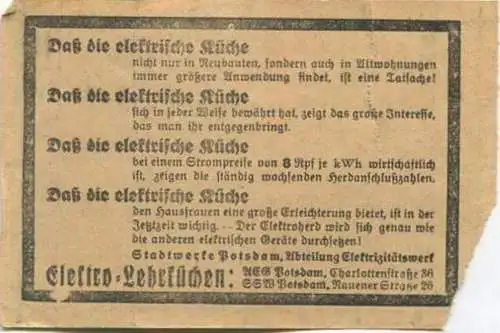 Deutschland - Fahrkarte - Potsdam - Stadtwerke Potsdam - Abt. Verkehrsbetriebe - Fahrschein 15Rpf. 1-2 Teilstrecken