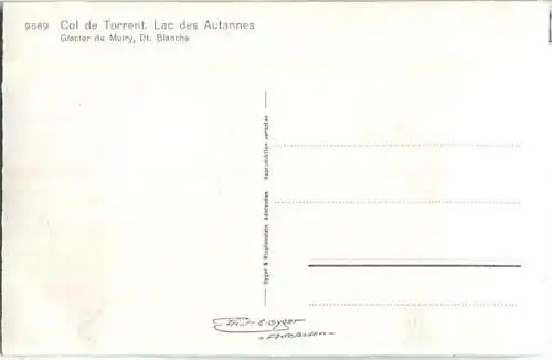 Col de Torrent - Lac des Autannes - Glacier de Moiry - Foto-Ansichtskarte - Verlag Gyger & Klopfenstein Adelboden
