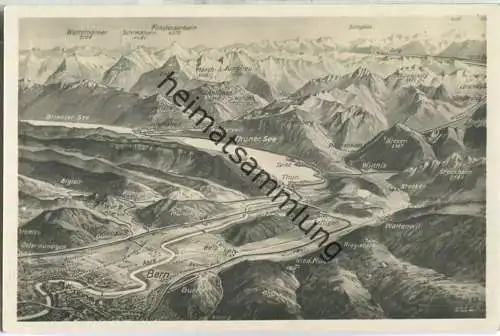 Bern und Umgebung - Reliefkarte - Edition Perrochet-Matile Lausanne