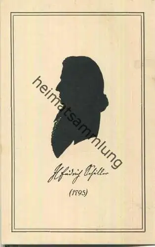 Silhouette - Friedrich Schiller 1795 - Verlag Fr. A. Ackermann München Nr. 1349
