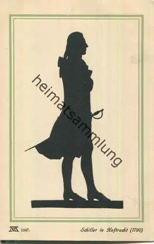 Silhouette - Friedrich Schiller 1790 - Verlag Fr. A. Ackermann München Nr. 1347