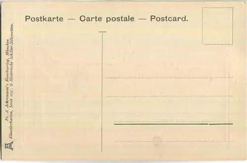 Silhouette - Friedrich Schiller 1790 - Verlag Fr. A. Ackermann München Nr. 1347