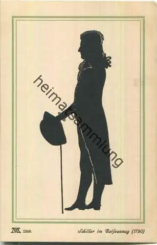 Silhouette - Friedrich Schiller 1790 - Verlag Fr. A. Ackermann München Nr. 1348