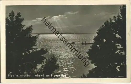 Plau - Abend am Plauer See - Foto-Ansichtskarte - Verlag Rudolf Kübsch Pritzwalk