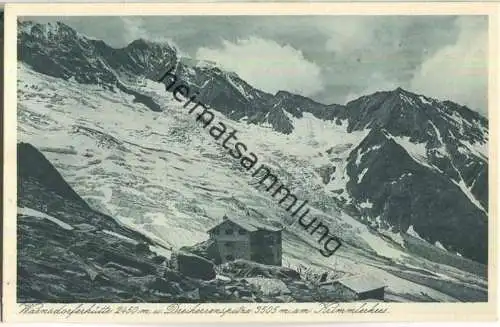 Warnsdorferhütte und Dreiherrenspitze am Krimmlerkees - Verlag Karl Jurischek Salzburg