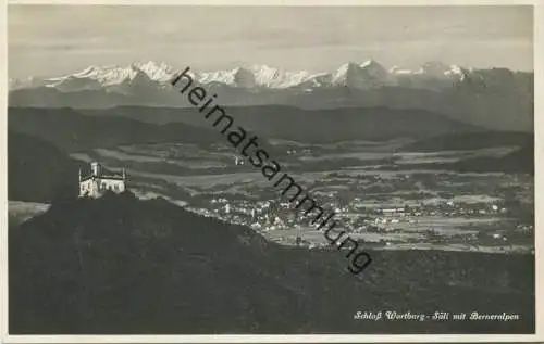 Schloss Wartburg - Säli mit Berneralpen - Foto-AK - Edition Photoglob Zürich gel. 1933