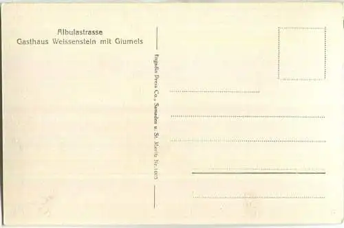 Gasthaus Weissenstein mit Giumel - Engadin-Press Co. Samaden