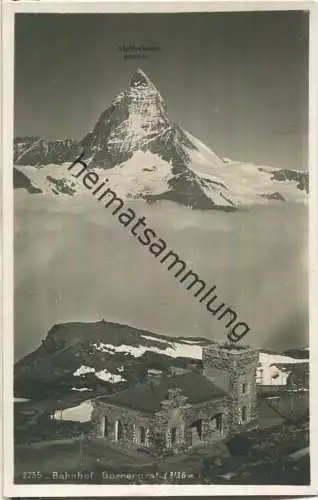 Bahnhof Gornergrat - Foto-Ansichtskart - Edition Societe Graphique Neuchatel